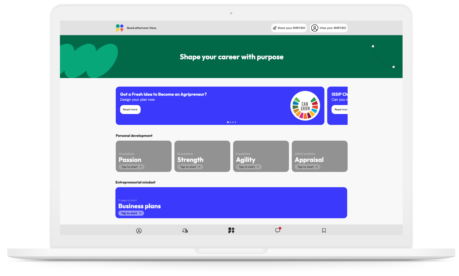 Smrt.Bio Macbook mockup